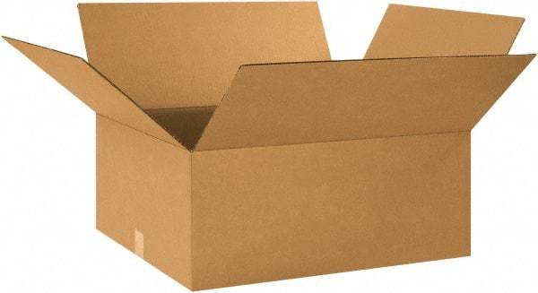 Made in USA - 20" Wide x 26" Long x 10" High Rectangle Corrugated Shipping Box - 1 Wall, Kraft (Color), 65 Lb Capacity - Americas Industrial Supply