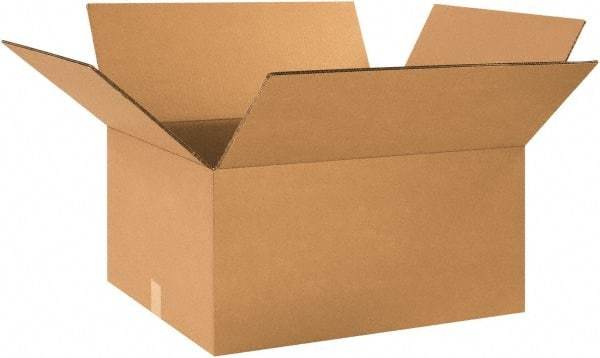 Made in USA - 16" Wide x 24" Long x 8" High Rectangle Heavy Duty Corrugated Box - 2 Walls, Kraft (Color), 100 Lb Capacity - Americas Industrial Supply