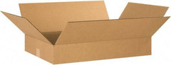 Made in USA - 16" Wide x 24" Long x 4" High Rectangle Corrugated Shipping Box - 1 Wall, Kraft (Color), 65 Lb Capacity - Americas Industrial Supply