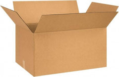 Made in USA - 15" Wide x 26" Long x 12" High Rectangle Corrugated Shipping Box - 1 Wall, Kraft (Color), 65 Lb Capacity - Americas Industrial Supply