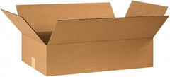 Made in USA - 14" Wide x 24" Long x 6" High Rectangle Corrugated Shipping Box - 1 Wall, Kraft (Color), 65 Lb Capacity - Americas Industrial Supply