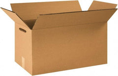 Made in USA - 12" Wide x 24" Long x 12" High Rectangle Heavy Duty Corrugated Box - 2 Walls, Kraft (Color), 100 Lb Capacity - Americas Industrial Supply