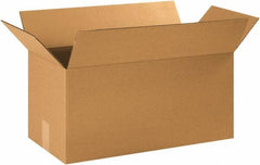 Made in USA - 10" Wide x 21" Long x 10" High Rectangle Corrugated Shipping Box - 1 Wall, Kraft (Color), 65 Lb Capacity - Americas Industrial Supply