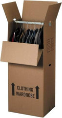 Made in USA - 20" Wide x 20" Long x 45" High Rectangle Moving Boxes - 2 Walls, Kraft (Color), 100 Lb Capacity - Americas Industrial Supply
