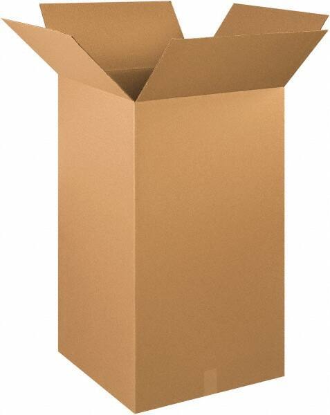 Made in USA - 20" Wide x 20" Long x 40" High Rectangle Corrugated Shipping Box - 1 Wall, Kraft (Color), 65 Lb Capacity - Americas Industrial Supply