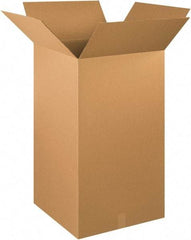 Made in USA - 20" Wide x 20" Long x 36" High Rectangle Corrugated Shipping Box - 1 Wall, Kraft (Color), 65 Lb Capacity - Americas Industrial Supply