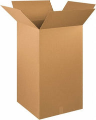 Made in USA - 20" Wide x 20" Long x 40" High Rectangle Corrugated Shipping Box - 1 Wall, Kraft (Color), 65 Lb Capacity - Americas Industrial Supply