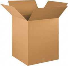 Made in USA - 20" Wide x 20" Long x 25" High Rectangle Corrugated Shipping Box - 1 Wall, Kraft (Color), 65 Lb Capacity - Americas Industrial Supply