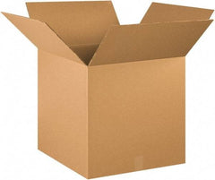 Made in USA - 20" Wide x 20" Long x 20" High Square Heavy Duty Corrugated Box - 2 Walls, Kraft (Color), 140 Lb Capacity - Americas Industrial Supply