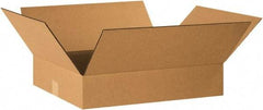 Made in USA - 16" Wide x 20" Long x 4" High Rectangle Corrugated Shipping Box - 1 Wall, Kraft (Color), 65 Lb Capacity - Americas Industrial Supply