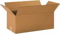 Made in USA - 10" Wide x 20" Long x 8" High Rectangle Corrugated Shipping Box - 1 Wall, Kraft (Color), 65 Lb Capacity - Americas Industrial Supply