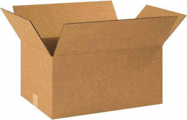 Made in USA - 12-1/2" Wide x 18-1/2" Long x 9" High Rectangle Corrugated Shipping Box - 1 Wall, Kraft (Color), 65 Lb Capacity - Americas Industrial Supply