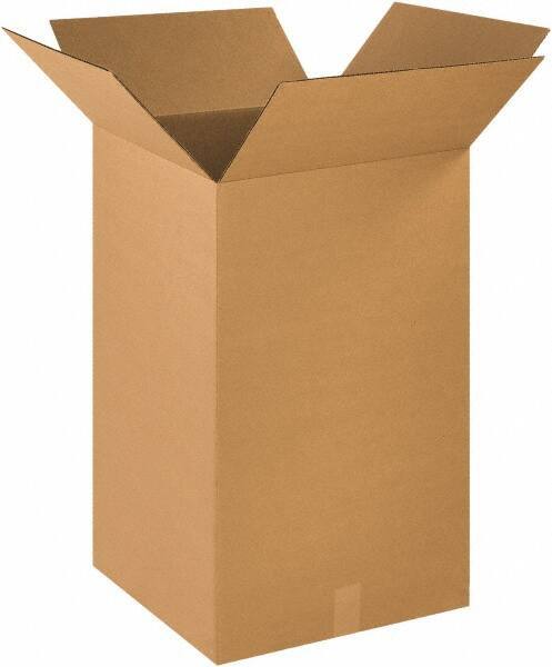 Made in USA - 18" Wide x 18" Long x 30" High Rectangle Corrugated Shipping Box - 1 Wall, Kraft (Color), 65 Lb Capacity - Americas Industrial Supply