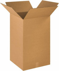 Made in USA - 18" Wide x 18" Long x 30" High Rectangle Corrugated Shipping Box - 1 Wall, Kraft (Color), 65 Lb Capacity - Americas Industrial Supply