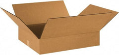 Made in USA - 16" Wide x 18" Long x 4" High Rectangle Corrugated Shipping Box - 1 Wall, Kraft (Color), 65 Lb Capacity - Americas Industrial Supply