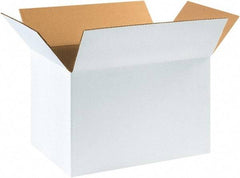 Made in USA - 12" Wide x 18" Long x 12" High Rectangle Corrugated Shipping Box - 1 Wall, White, 65 Lb Capacity - Americas Industrial Supply