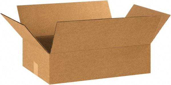 Made in USA - 13" Wide x 18" Long x 5" High Rectangle Corrugated Shipping Box - 1 Wall, Kraft (Color), 65 Lb Capacity - Americas Industrial Supply