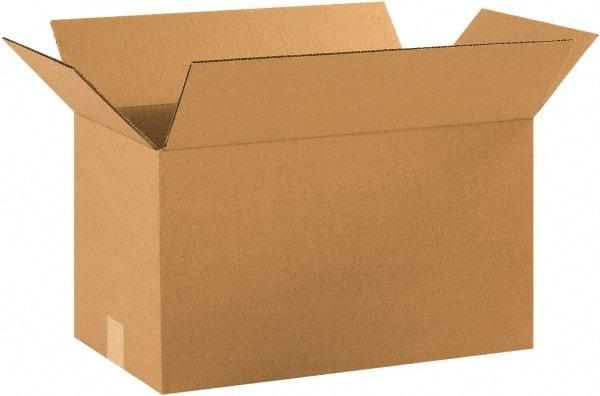 Made in USA - 10" Wide x 18" Long x 10" High Rectangle Corrugated Shipping Box - 1 Wall, Kraft (Color), 65 Lb Capacity - Americas Industrial Supply