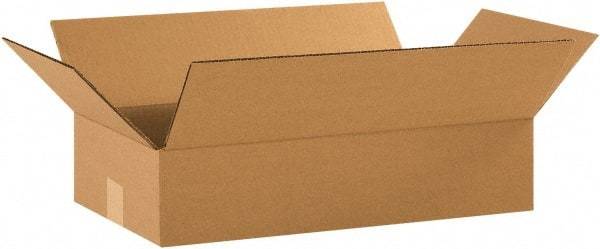 Made in USA - 10" Wide x 18" Long x 4" High Rectangle Corrugated Shipping Box - 1 Wall, Kraft (Color), 65 Lb Capacity - Americas Industrial Supply