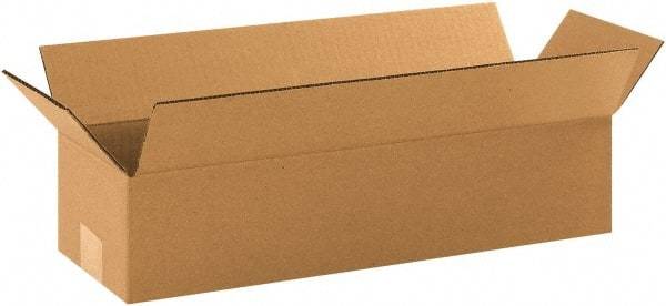 Made in USA - 6" Wide x 19" Long x 4" High Rectangle Corrugated Shipping Box - 1 Wall, Kraft (Color), 65 Lb Capacity - Americas Industrial Supply