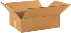 Made in USA - 12" Wide x 17-1/2" Long x 3" High Rectangle Corrugated Shipping Box - 1 Wall, Kraft (Color), 65 Lb Capacity - Americas Industrial Supply