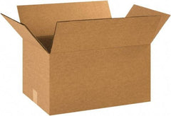 Made in USA - 12" Wide x 16" Long x 8" High Rectangle Heavy Duty Corrugated Box - 2 Walls, Kraft (Color), 100 Lb Capacity - Americas Industrial Supply