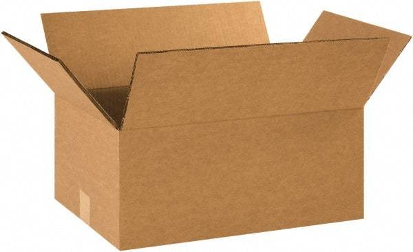 Made in USA - 12" Wide x 18" Long x 6" High Rectangle Heavy Duty Corrugated Box - 2 Walls, Kraft (Color), 100 Lb Capacity - Americas Industrial Supply