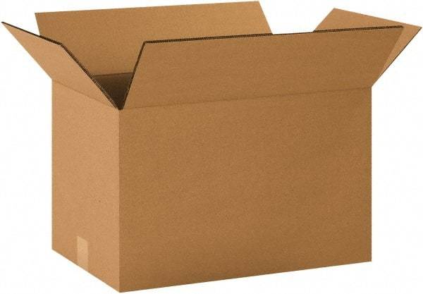 Made in USA - 14" Wide x 24" Long x 14" High Rectangle Heavy Duty Corrugated Box - 2 Walls, Kraft (Color), 100 Lb Capacity - Americas Industrial Supply