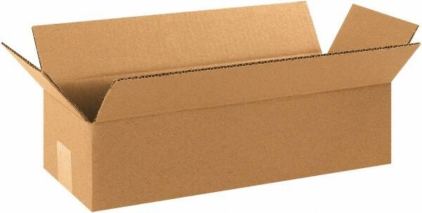 Made in USA - 6" Wide x 16" Long x 4" High Rectangle Corrugated Shipping Box - 1 Wall, Kraft (Color), 65 Lb Capacity - Americas Industrial Supply