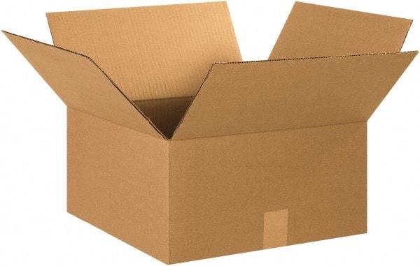 Made in USA - 15" Wide x 15" Long x 8" High Rectangle Corrugated Shipping Box - 1 Wall, Kraft (Color), 65 Lb Capacity - Americas Industrial Supply