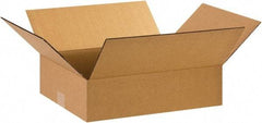 Made in USA - 12" Wide x 15" Long x 4" High Rectangle Corrugated Shipping Box - 1 Wall, Kraft (Color), 65 Lb Capacity - Americas Industrial Supply