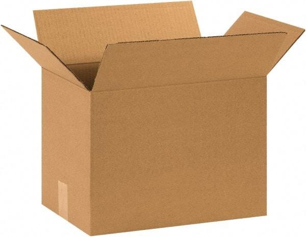 Made in USA - 10" Wide x 15" Long x 14" High Rectangle Corrugated Shipping Box - 1 Wall, Kraft (Color), 65 Lb Capacity - Americas Industrial Supply