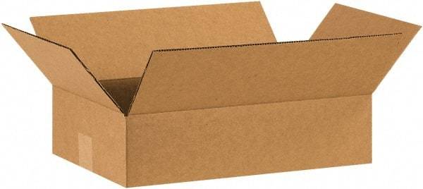 Made in USA - 10" Wide x 15" Long x 4" High Rectangle Corrugated Shipping Box - 1 Wall, Kraft (Color), 65 Lb Capacity - Americas Industrial Supply