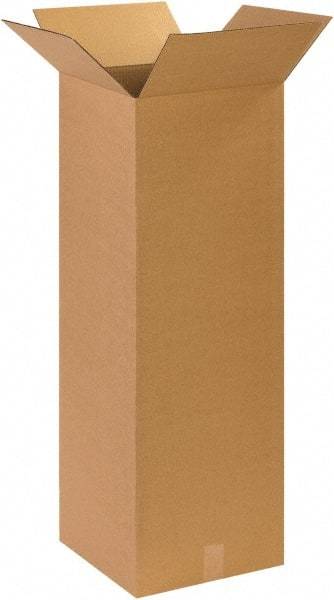 Made in USA - 14" Wide x 14" Long x 40" High Rectangle Corrugated Shipping Box - 1 Wall, Kraft (Color), 65 Lb Capacity - Americas Industrial Supply