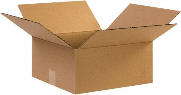 Made in USA - 12-1/2" Wide x 12-1/2" Long x 6" High Rectangle Corrugated Shipping Box - 1 Wall, Kraft (Color), 65 Lb Capacity - Americas Industrial Supply