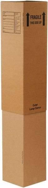 Made in USA - 12-5/16" Wide x 12-5/16" Long x 40" High Rectangle Moving Boxes - 1 Wall, Kraft (Color), 65 Lb Capacity - Americas Industrial Supply