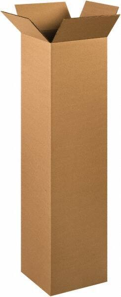 Made in USA - 12" Wide x 12" Long x 48" High Rectangle Heavy Duty Corrugated Box - 2 Walls, Kraft (Color), 100 Lb Capacity - Americas Industrial Supply
