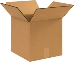 Made in USA - 12" Wide x 12" Long x 12" High Square Heavy Duty Corrugated Box - 2 Walls, Kraft (Color), 140 Lb Capacity - Americas Industrial Supply