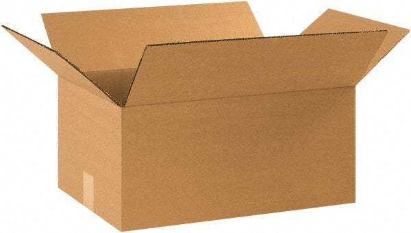 Made in USA - 14" Wide x 16" Long x 10" High Rectangle Heavy Duty Corrugated Box - 1 Wall, Kraft (Color), 95 Lb Capacity - Americas Industrial Supply