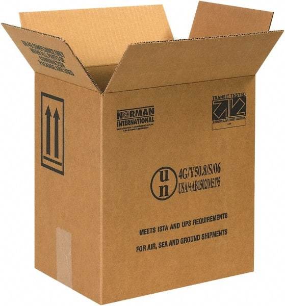Made in USA - 8-3/16" Wide x 11-3/8" Long x 12-5/16" High Rectangle Corrugated Shipping Box - 1 Wall, Kraft (Color), 95 Lb Capacity - Americas Industrial Supply