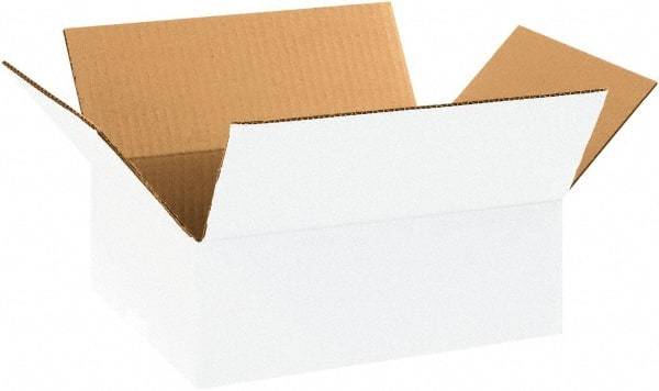 Made in USA - 8-3/4" Wide x 11-1/4" Long x 4" High Rectangle Corrugated Shipping Box - 1 Wall, White, 65 Lb Capacity - Americas Industrial Supply