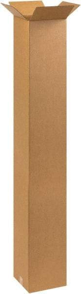 Made in USA - 10" Wide x 10" Long x 60" High Rectangle Corrugated Shipping Box - 1 Wall, Kraft (Color), 65 Lb Capacity - Americas Industrial Supply