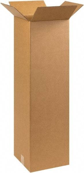 Made in USA - 10" Wide x 10" Long x 36" High Rectangle Corrugated Shipping Box - 1 Wall, Kraft (Color), 65 Lb Capacity - Americas Industrial Supply