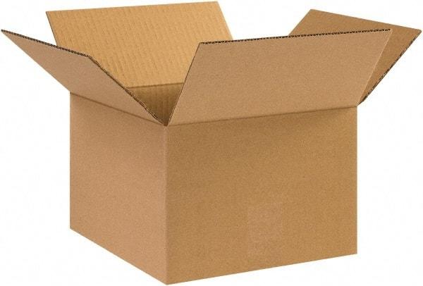 Made in USA - 10" Wide x 10" Long x 7" High Rectangle Corrugated Shipping Box - 1 Wall, Kraft (Color), 65 Lb Capacity - Americas Industrial Supply