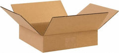 Made in USA - 10" Wide x 10" Long x 2" High Rectangle Corrugated Shipping Box - 1 Wall, Kraft (Color), 65 Lb Capacity - Americas Industrial Supply