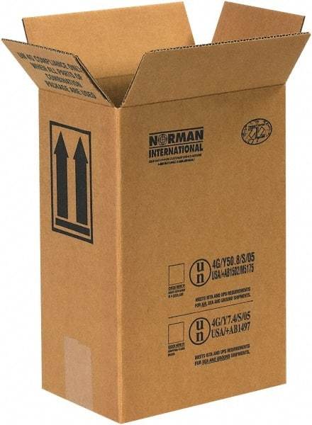 Made in USA - 5-11/16" Wide x 8-3/16" Long x 12-5/16" High Rectangle Corrugated Shipping Box - 1 Wall, Kraft (Color), 95 Lb Capacity - Americas Industrial Supply