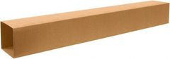 Made in USA - 12" Wide x 12" Long x 72" High Rectangle Telescoping Box - 1 Wall, Kraft (Color), 65 Lb Capacity - Americas Industrial Supply