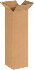 Made in USA - 6" Wide x 6" Long x 20" High Rectangle Corrugated Shipping Box - 1 Wall, Kraft (Color), 65 Lb Capacity - Americas Industrial Supply