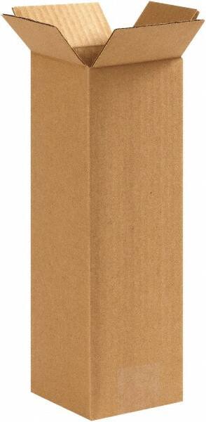 Made in USA - 5" Wide x 5" Long x 12" High Rectangle Corrugated Shipping Box - 1 Wall, Kraft (Color), 65 Lb Capacity - Americas Industrial Supply