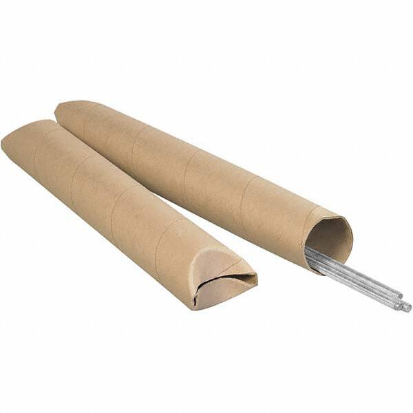 Made in USA - 3" Diam x 20" Long Round Crimped End Mailing Tubes - 1 Wall, Kraft (Color) - Americas Industrial Supply